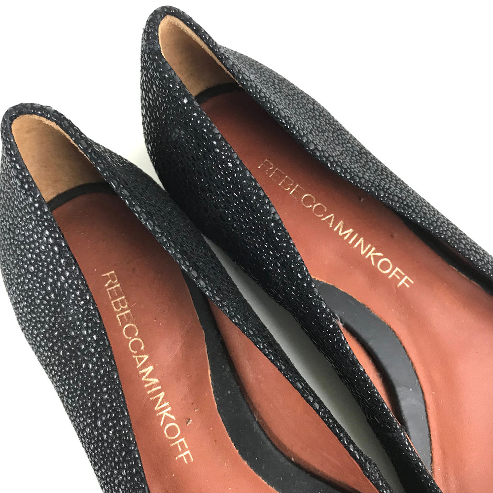 Rebecca Minkoff Flats Size 6 Black Pebble Studded - Picture 4 of 8